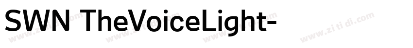 SWN TheVoiceLight字体转换